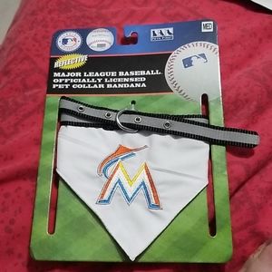 Miami Marlins Dog Collar S M